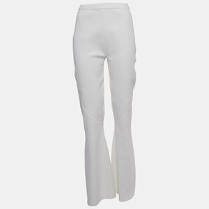 Dion Lee White Knit Wide Leg Trousers L
